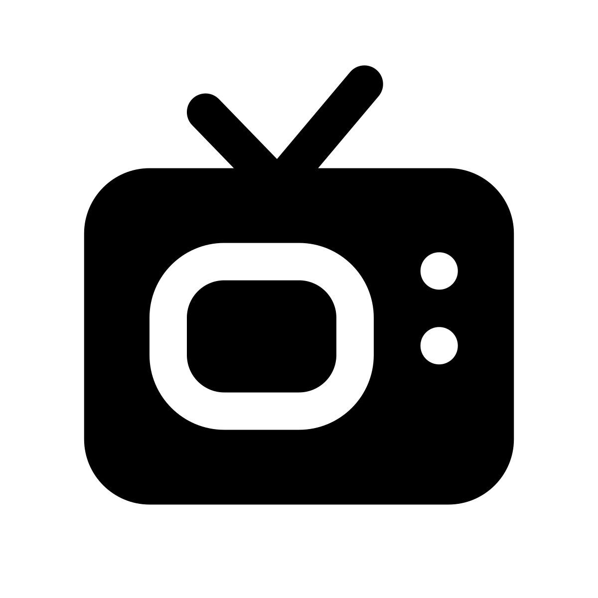 apple sf regular filled style retro tv icon