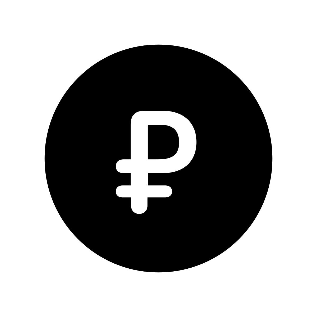 apple sf regular filled style 루블 icon