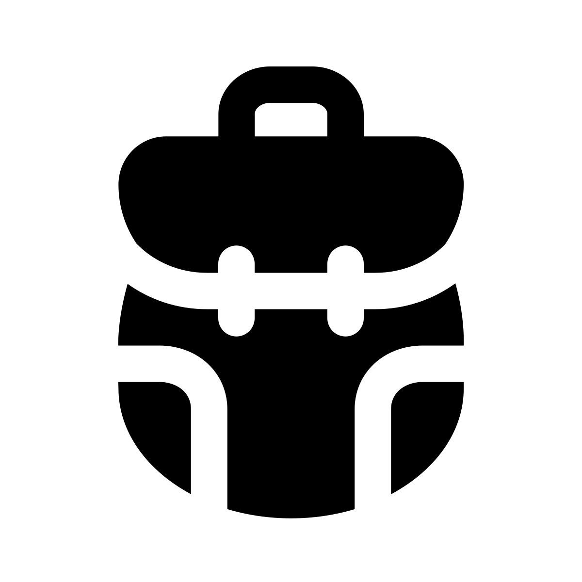 apple sf regular filled style rucksack icon