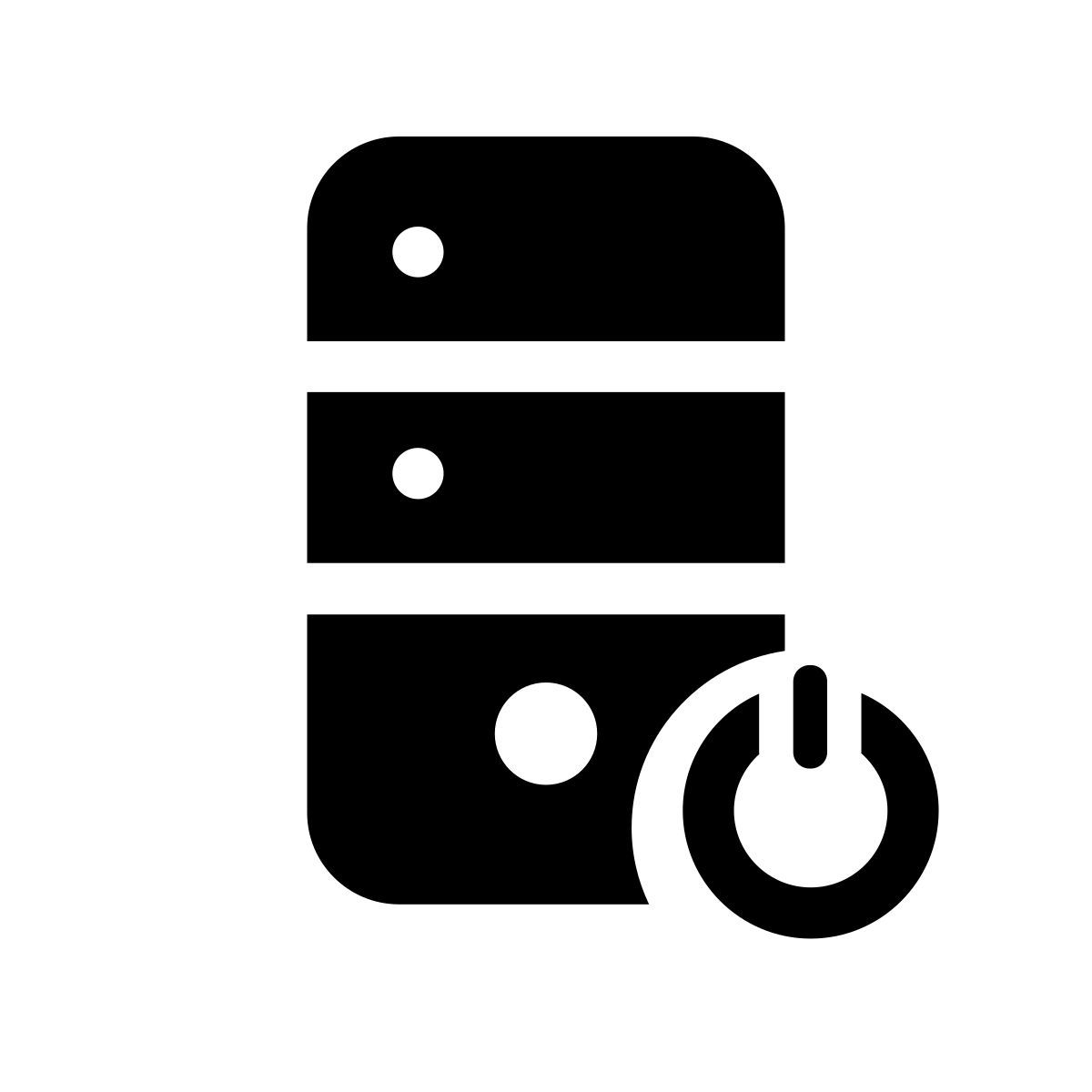 apple sf regular filled style 服务器关机 icon