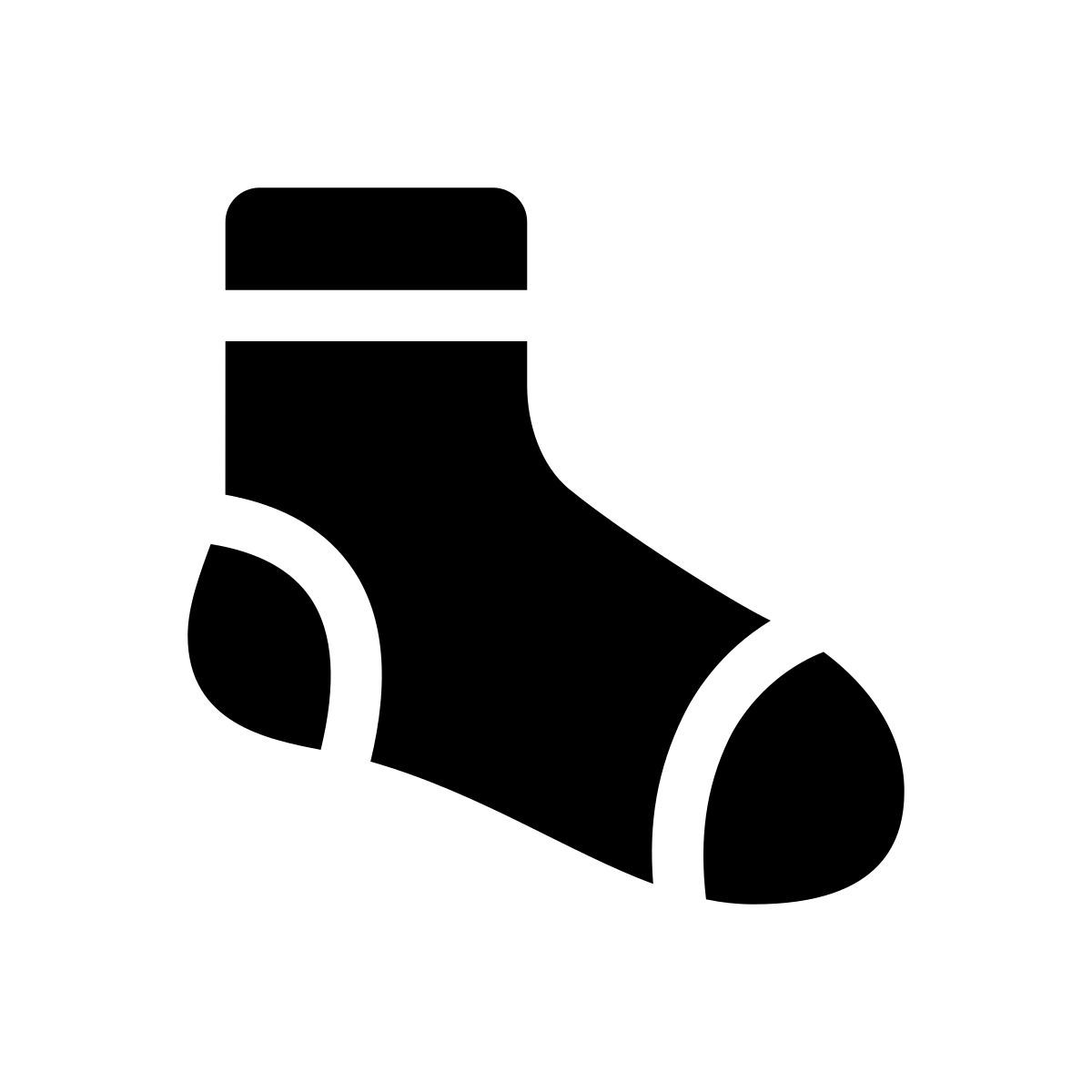 apple sf regular filled style 양말 icon