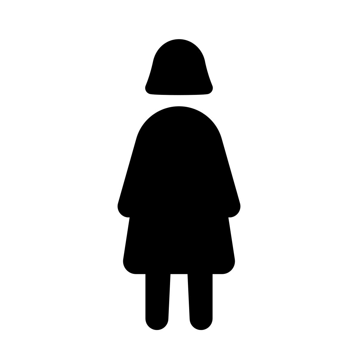 apple sf regular filled style stehende frau icon