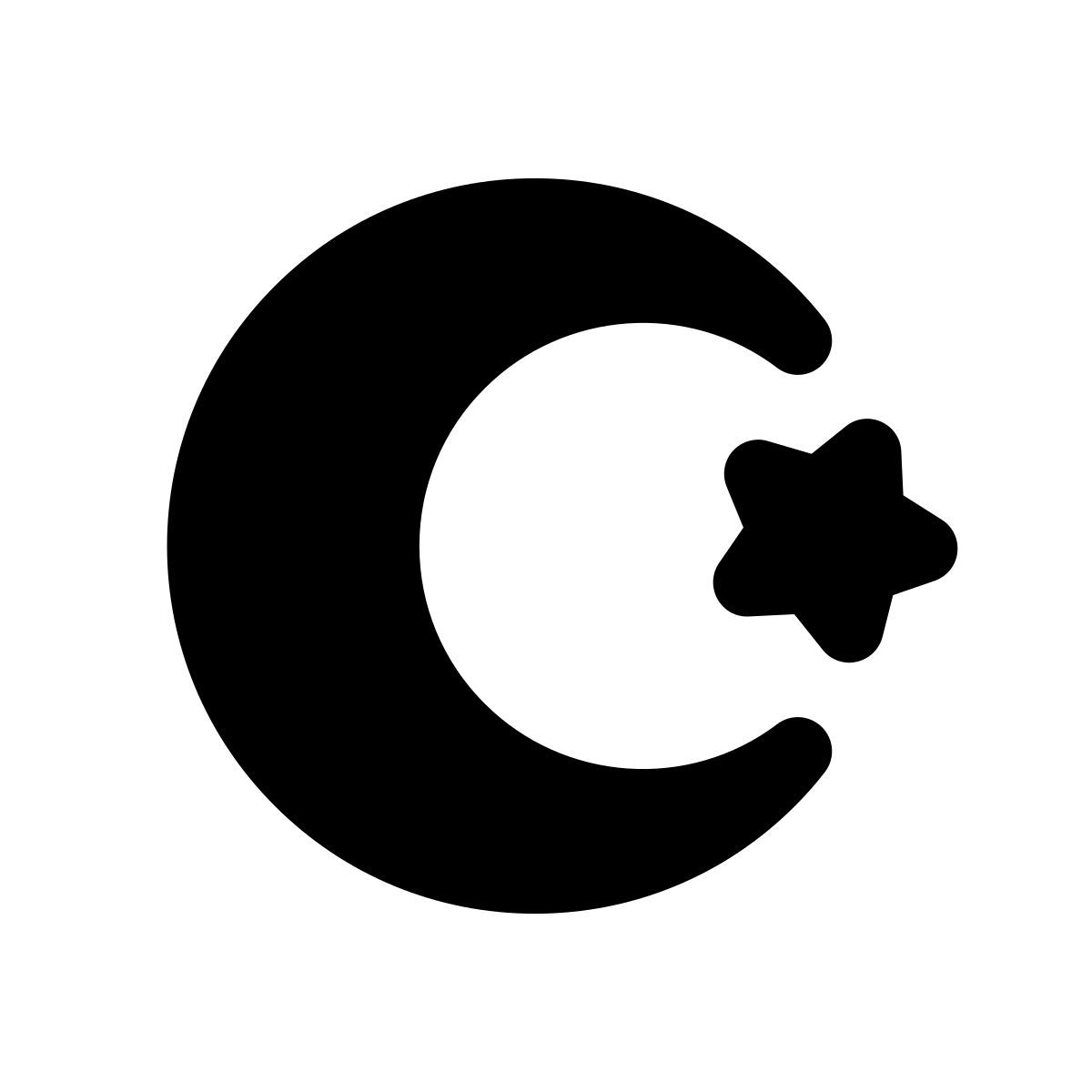 apple sf regular filled style 스타 초승달 icon