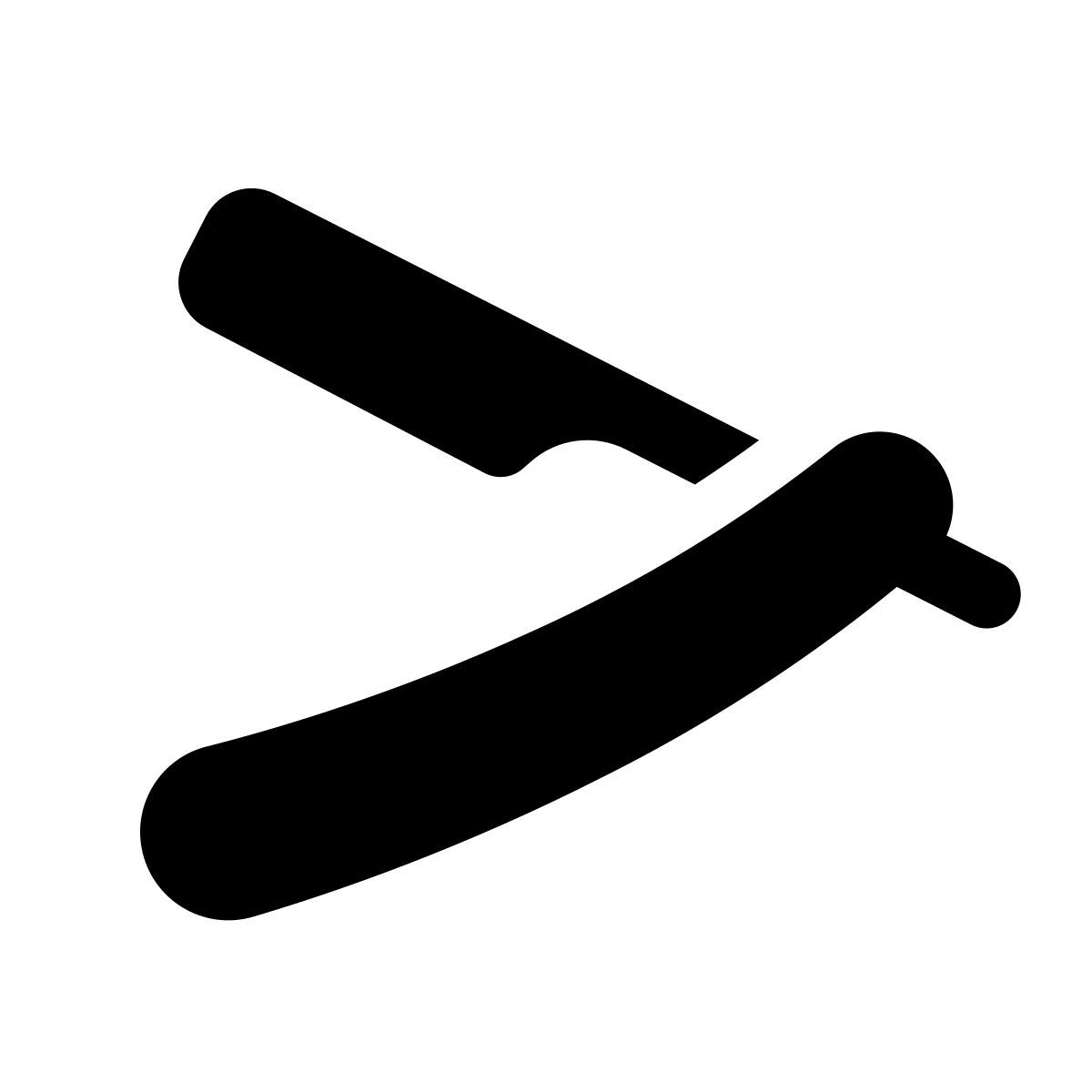 apple sf regular filled style straight razor icon