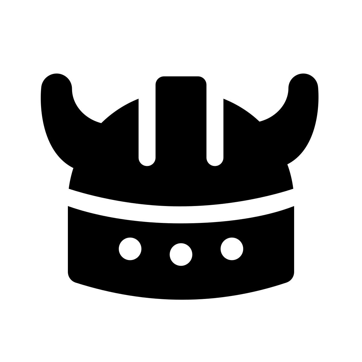 apple sf regular filled style casco de vikingo icon