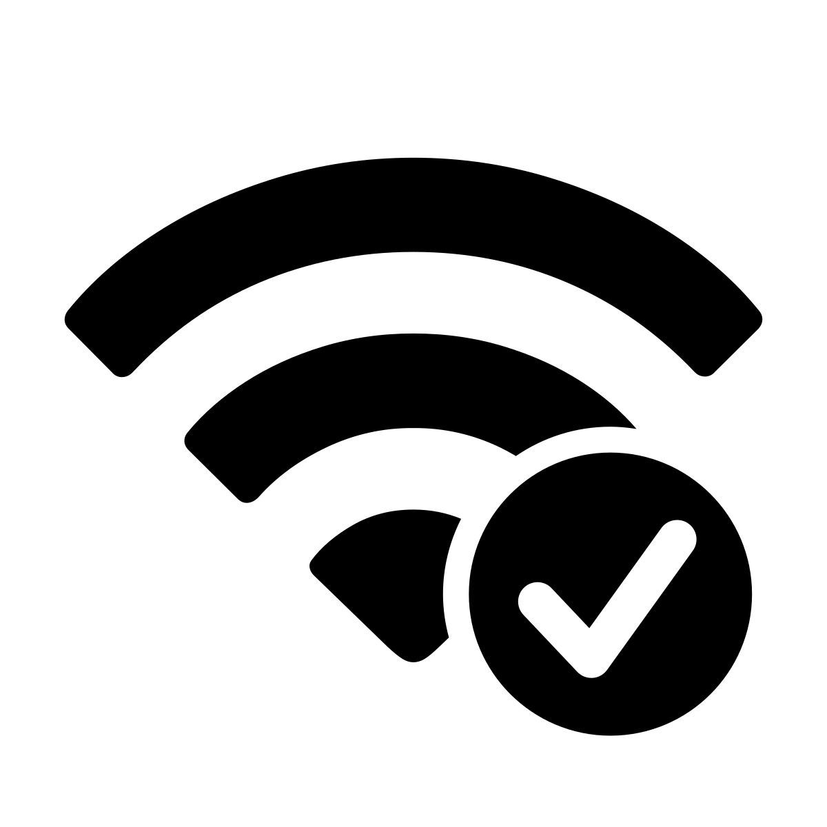 apple sf regular filled style wi fi connected icon