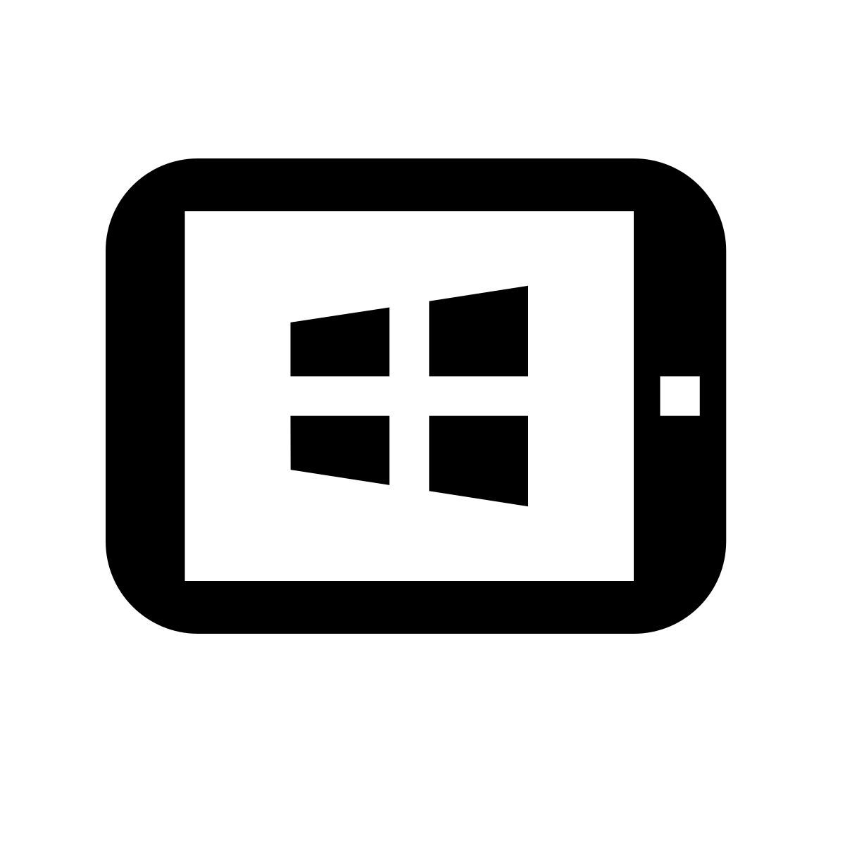 apple sf regular filled style windows8 tablet icon