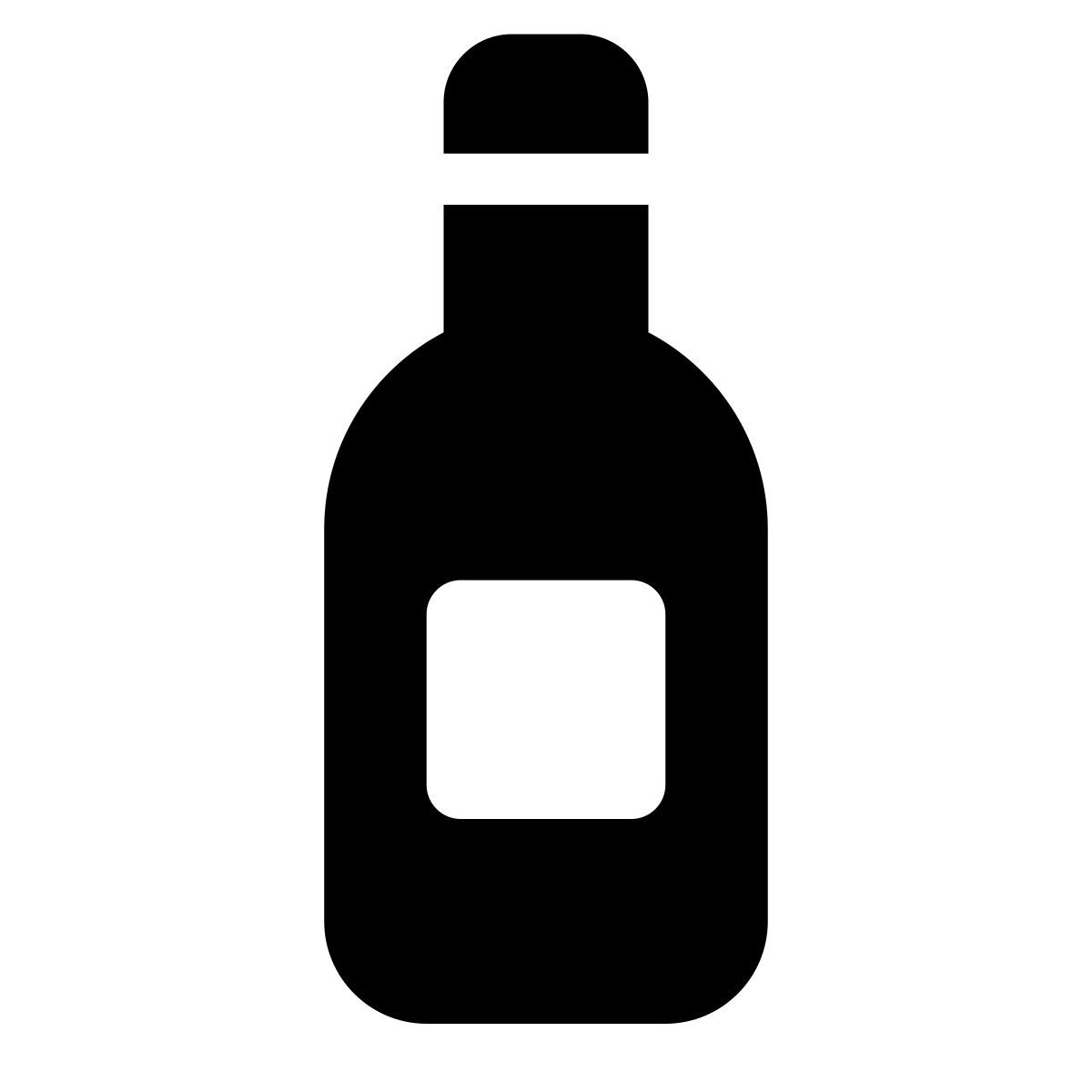 apple sf regular filled style bottiglia di vino icon