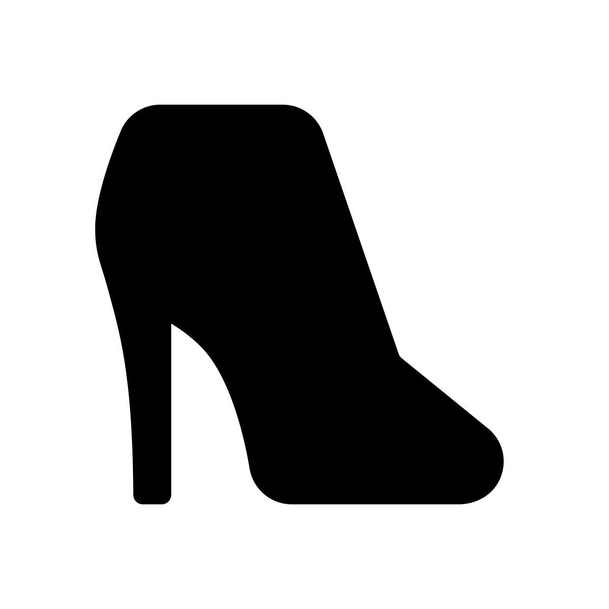 apple sf regular filled style women`s shoe icon
