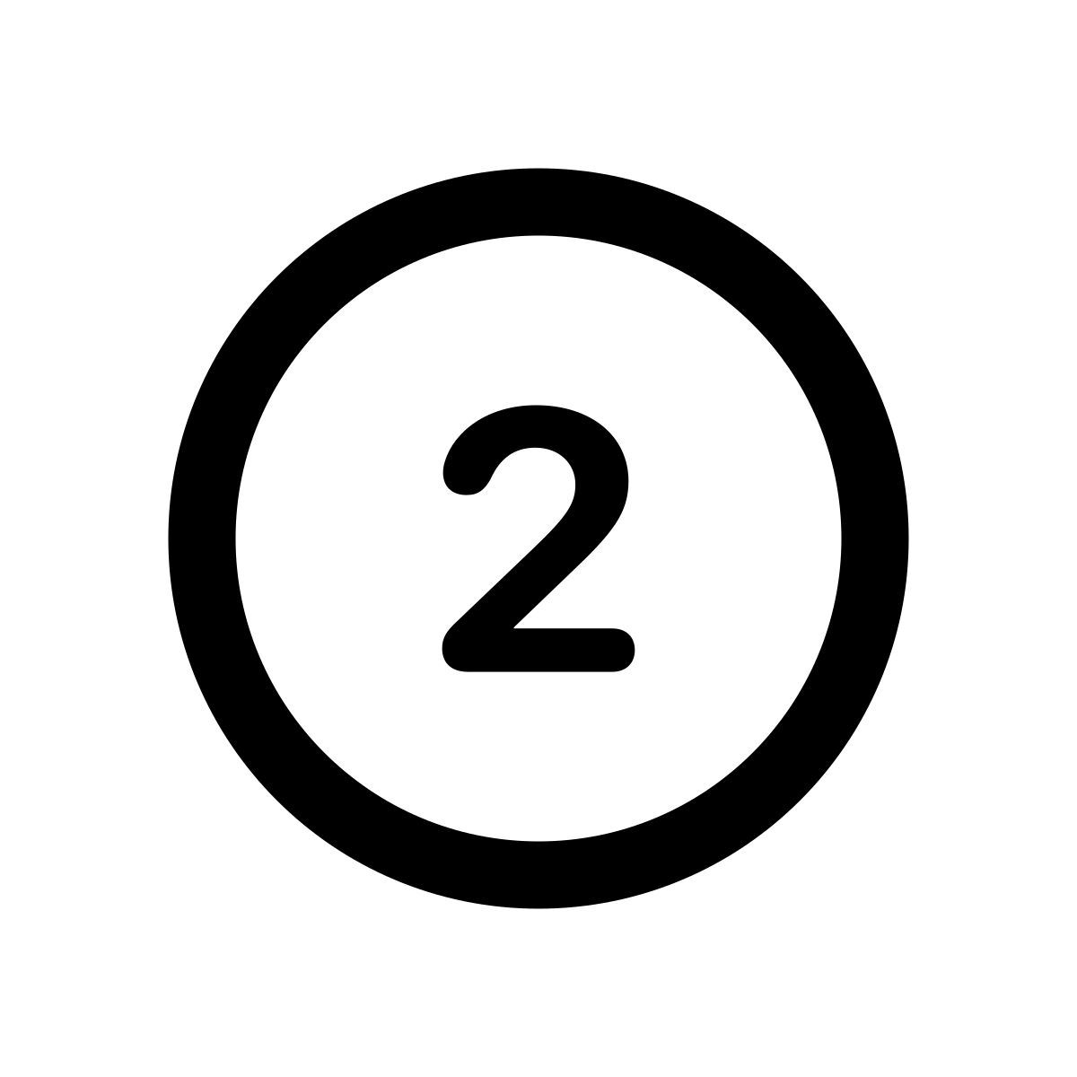 apple sf regular style 2 원 icon