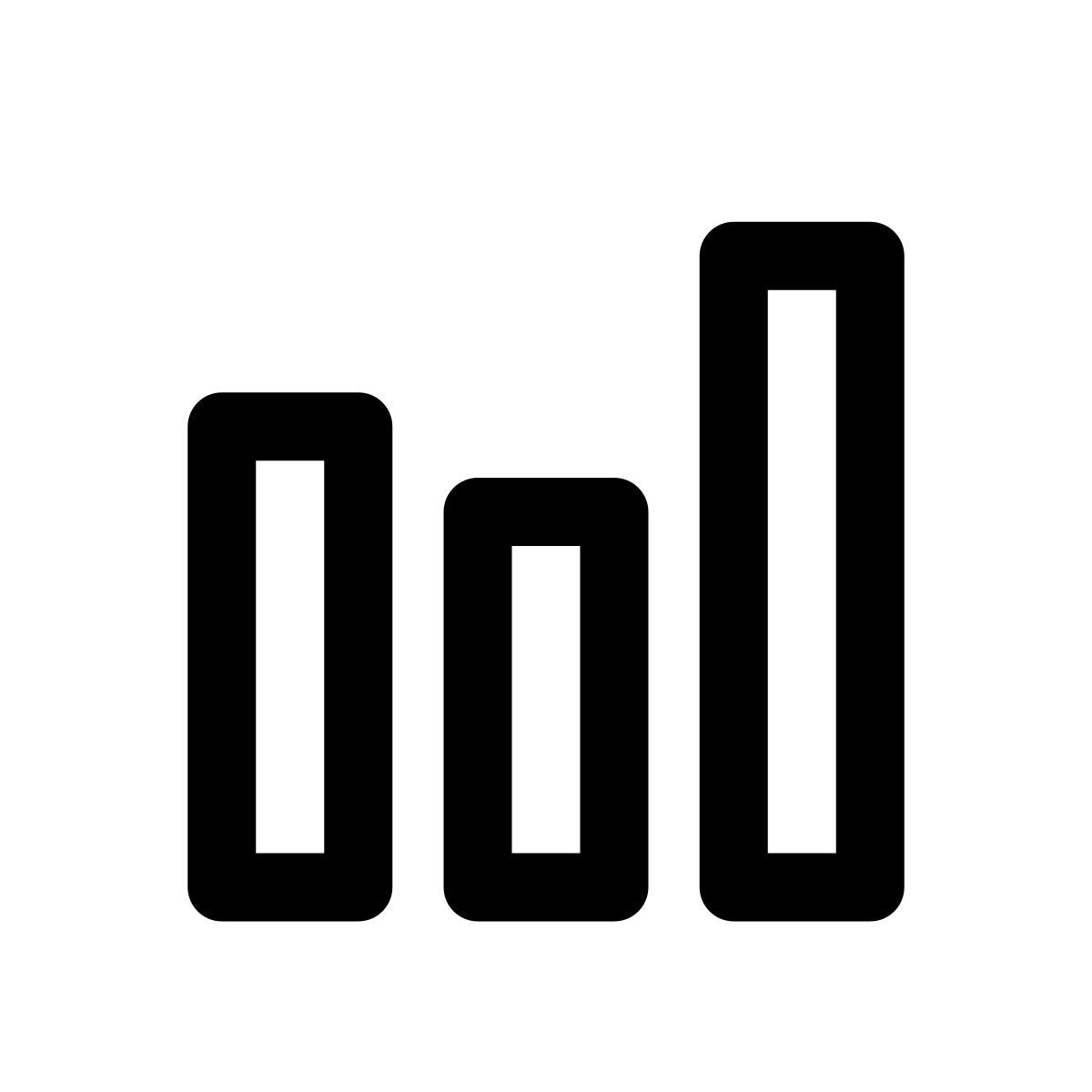 apple sf regular style bar chart icon