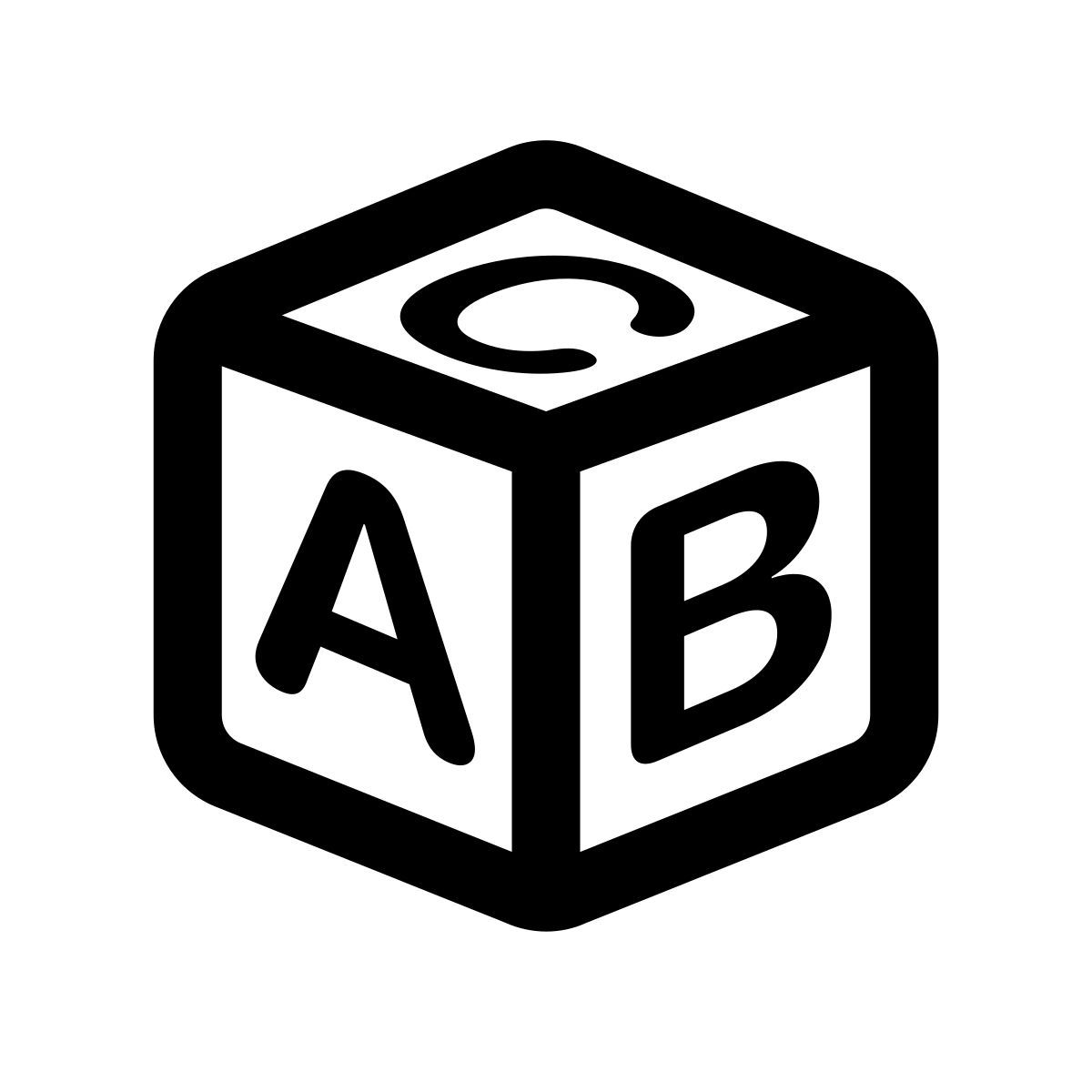 apple sf regular style abc block icon