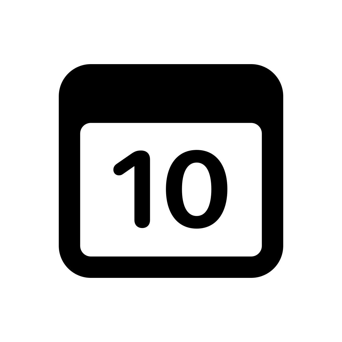 apple sf regular style 10日历 icon