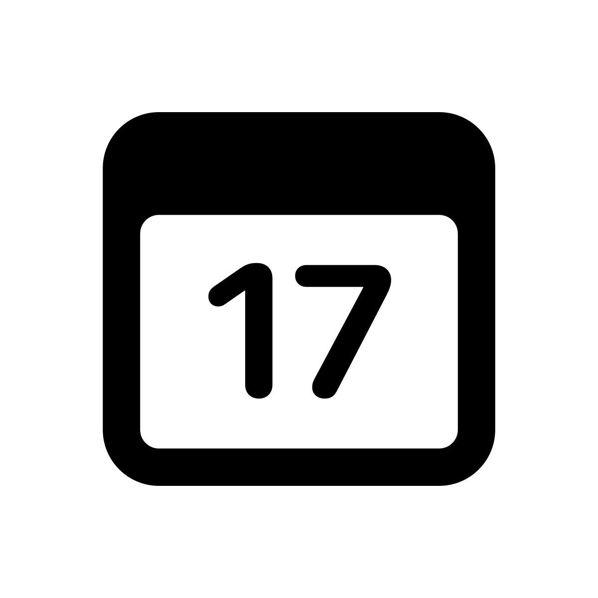 apple sf regular style 日历17 icon