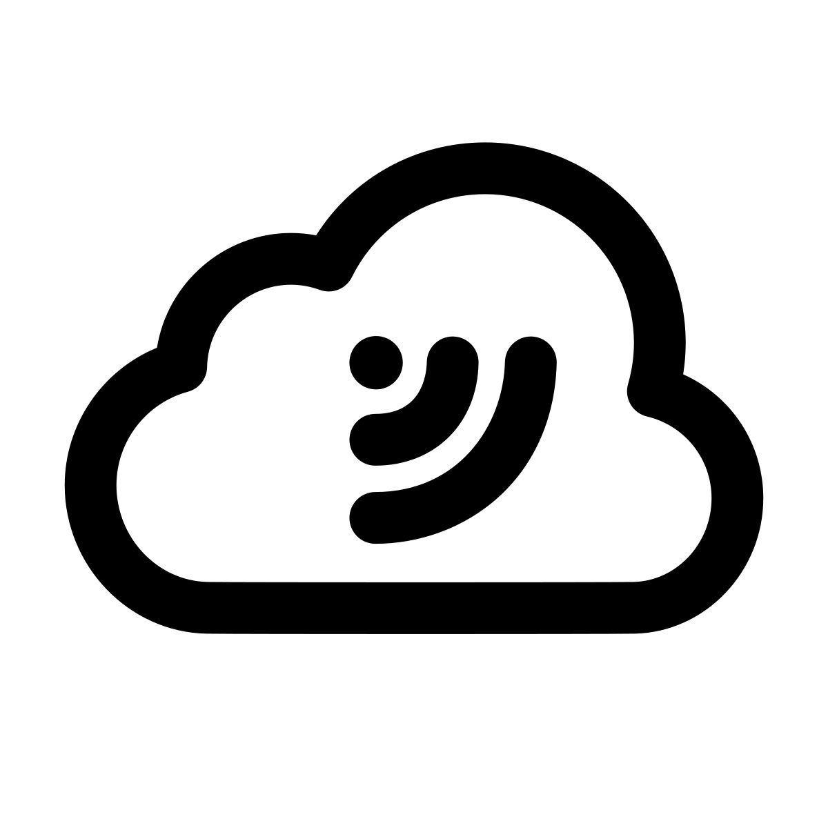 apple sf regular style transmisión en la nube icon
