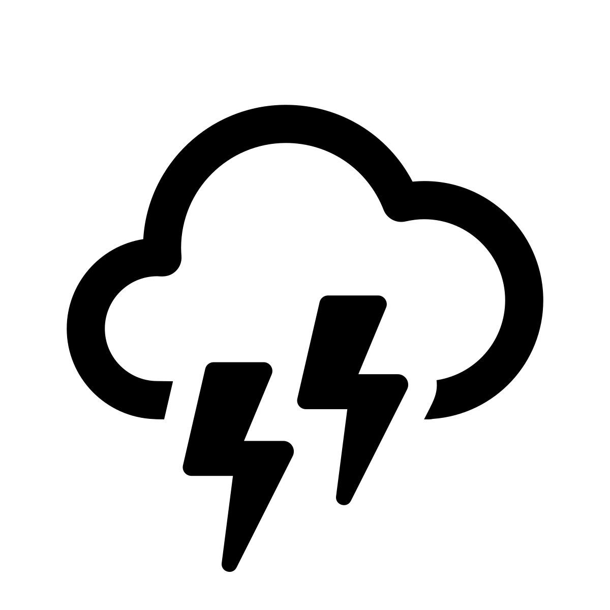 apple sf regular style nuvola e fulmini icon