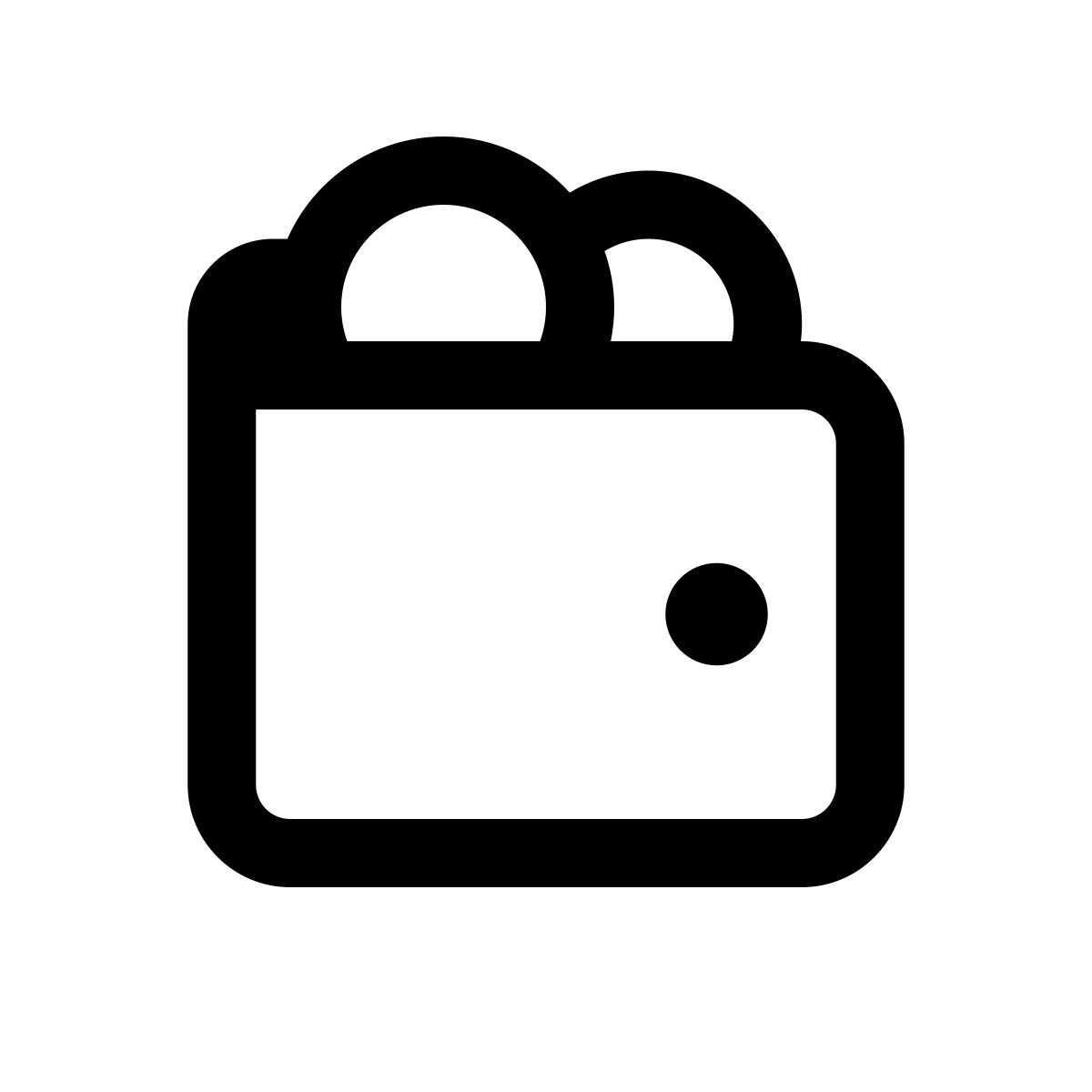 apple sf regular style portafoglio di monete icon