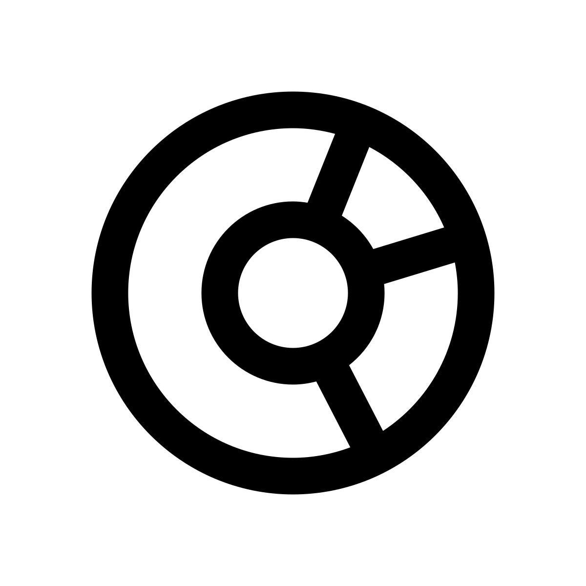 apple sf regular style doughnut chart icon