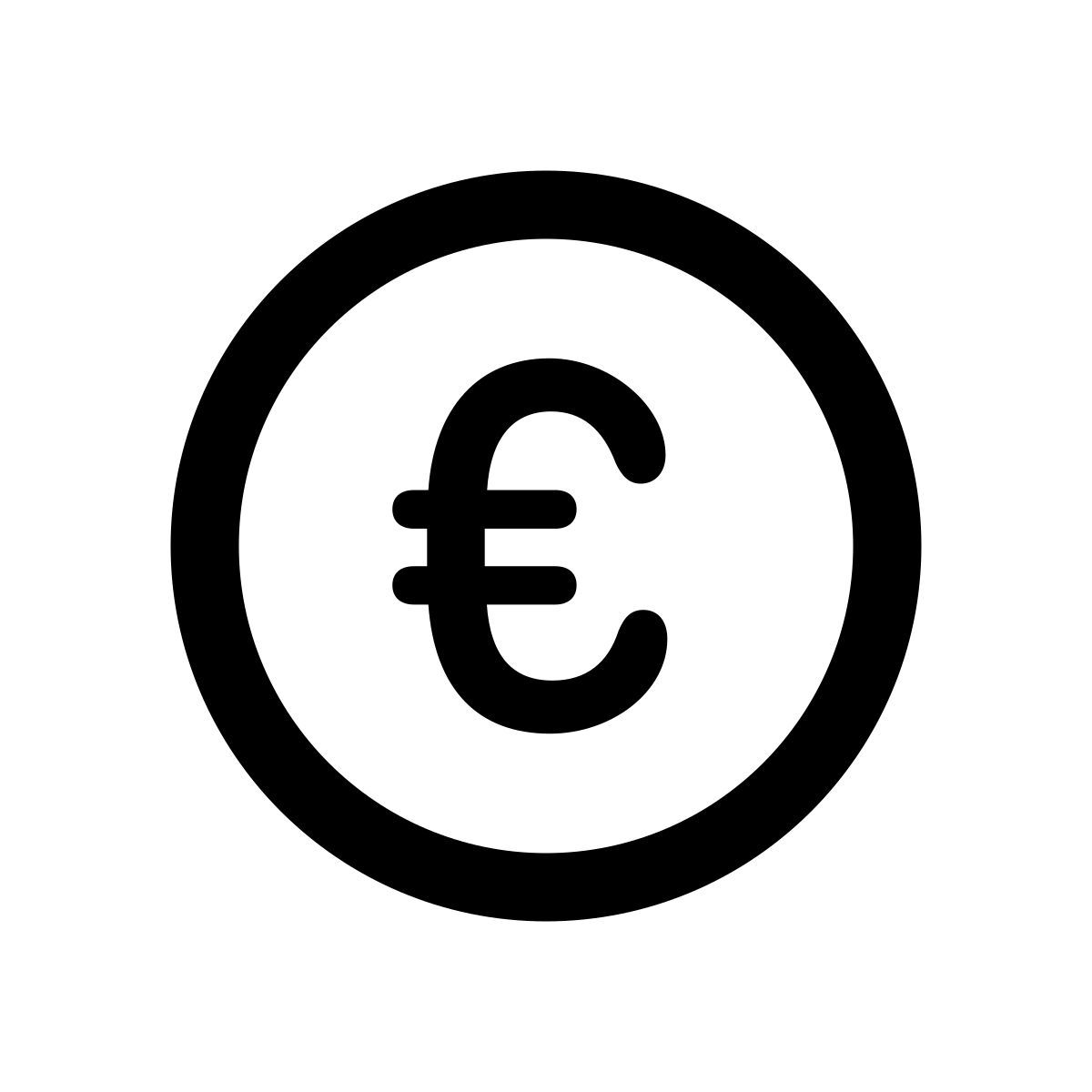 apple sf regular style euro icon