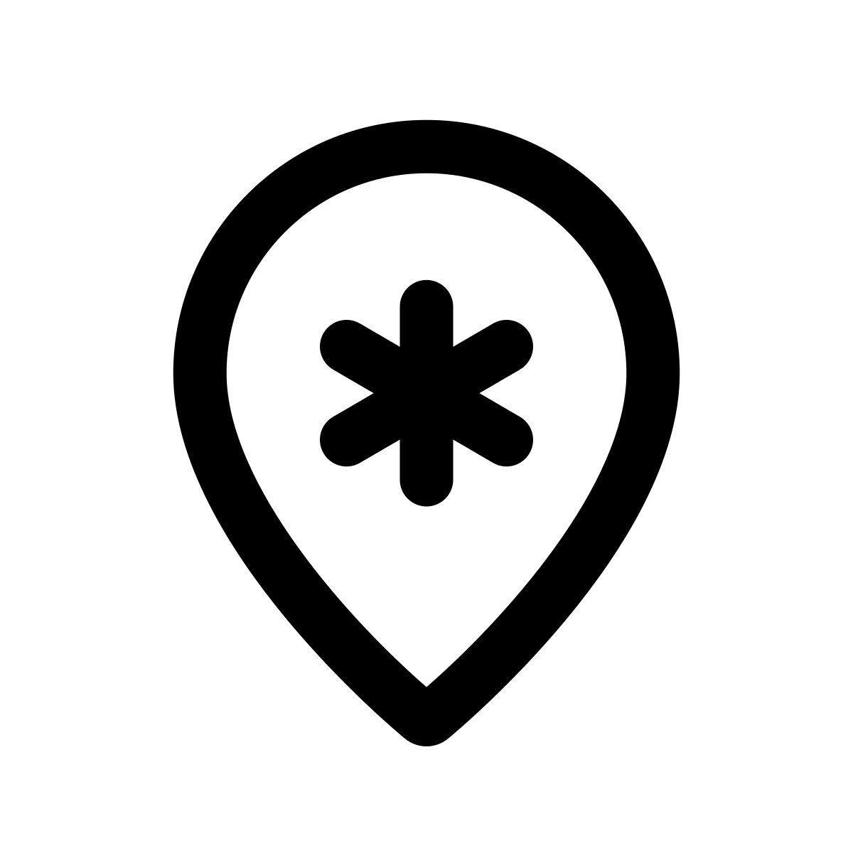 apple sf regular style find hospital icon