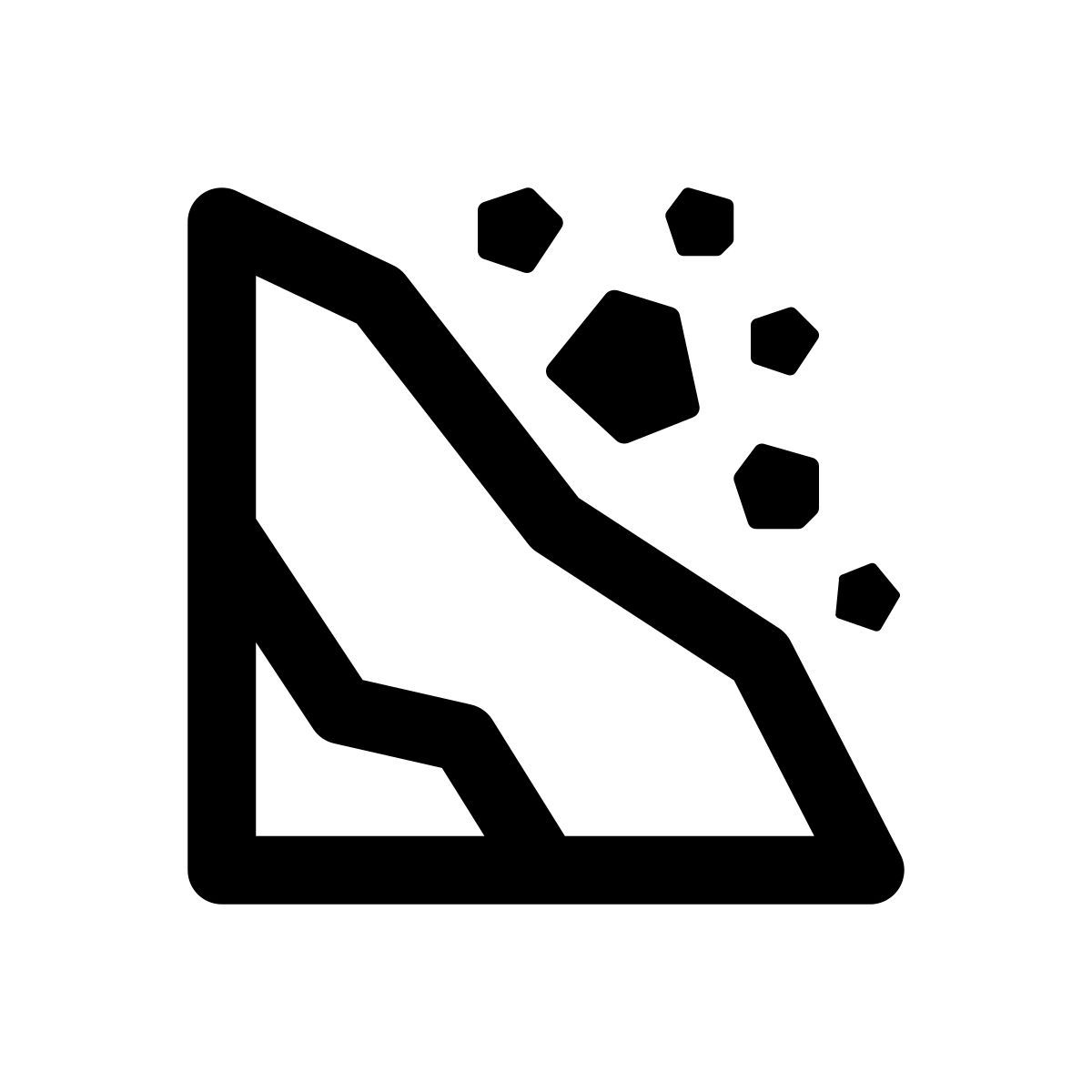 apple sf regular style deslizamiento de tierra icon