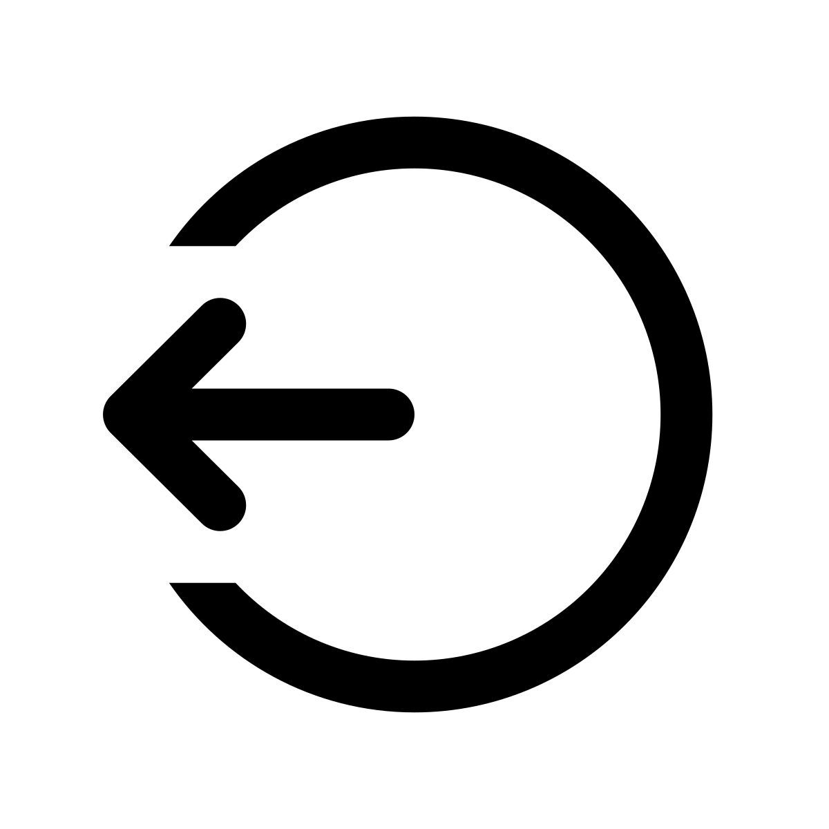 apple sf regular style logout arredondado à esquerda icon