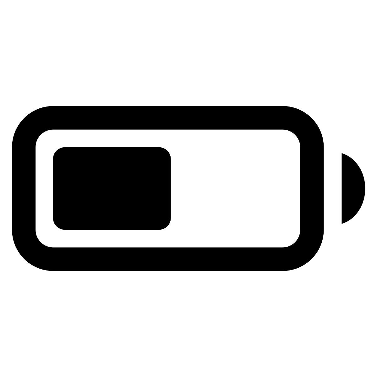 apple sf regular style batteria carica a metà icon