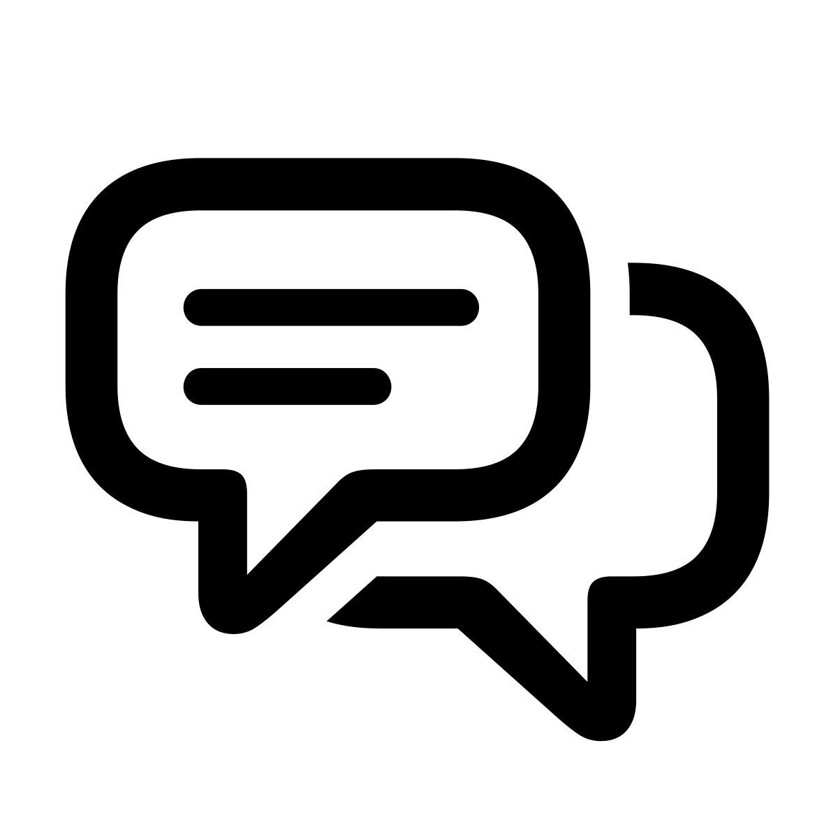 apple sf regular style 消息 icon