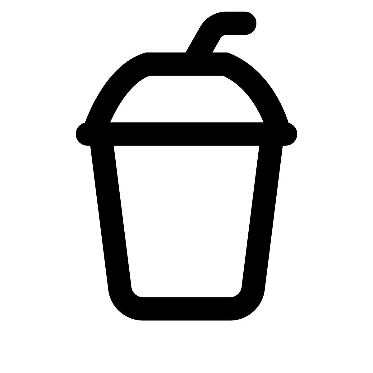 apple sf regular style milkshake icon
