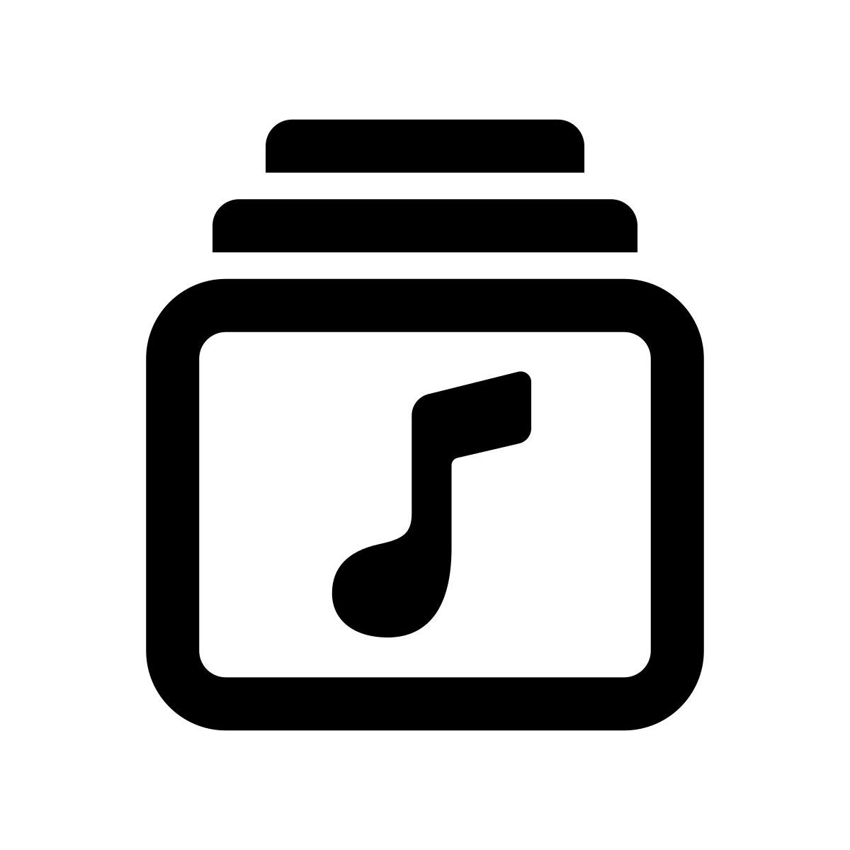 apple sf regular style biblioteca de música icon