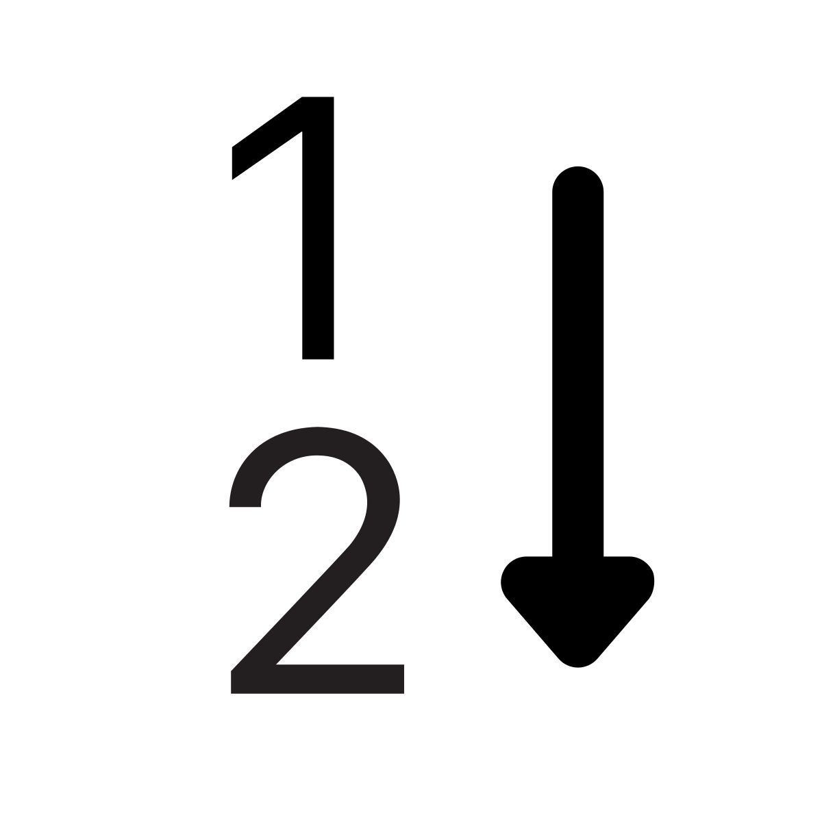 apple sf regular style ordinamento numerico icon