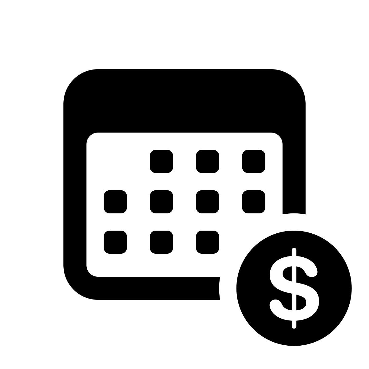 apple sf regular style 지불 날짜 icon