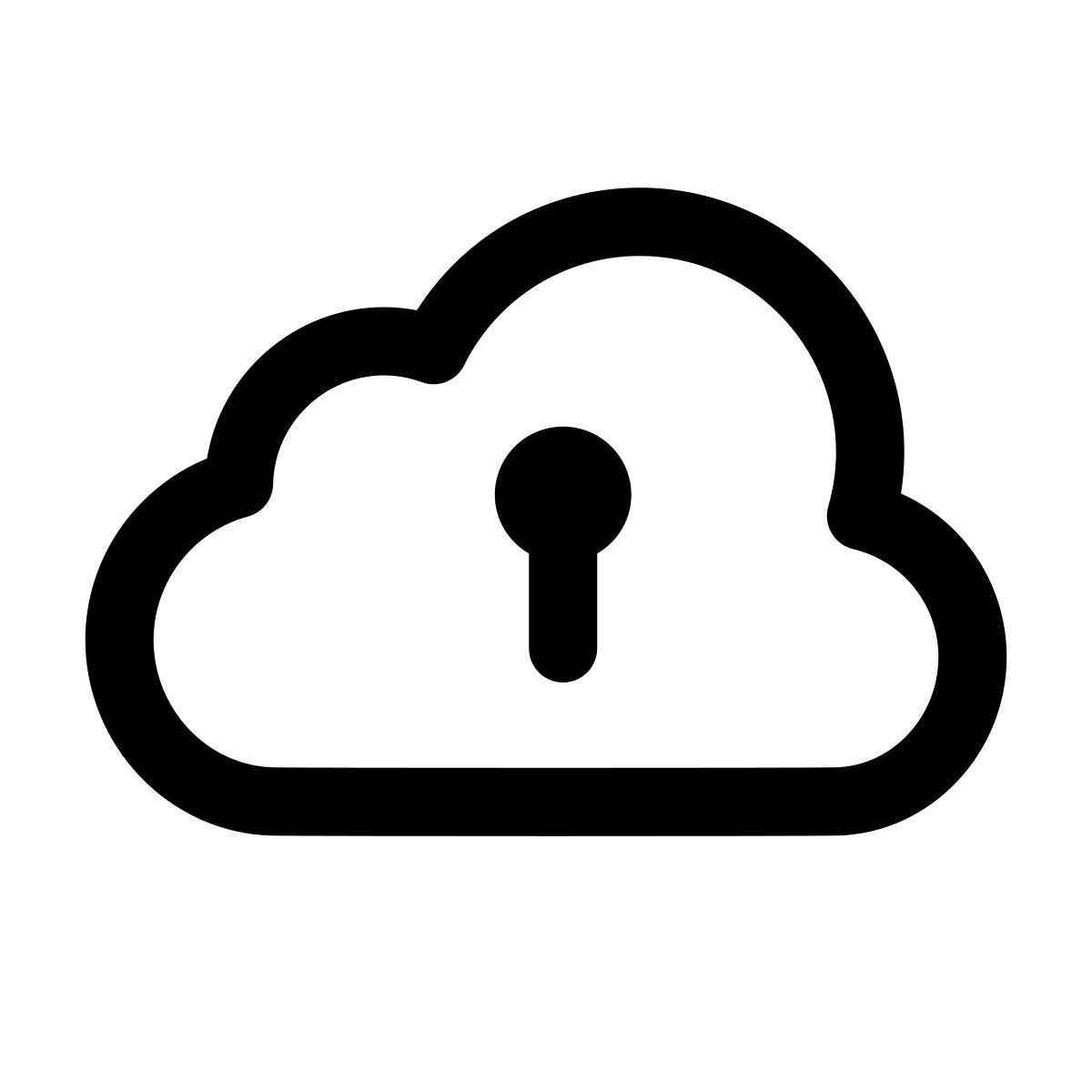 apple sf regular style secure cloud icon