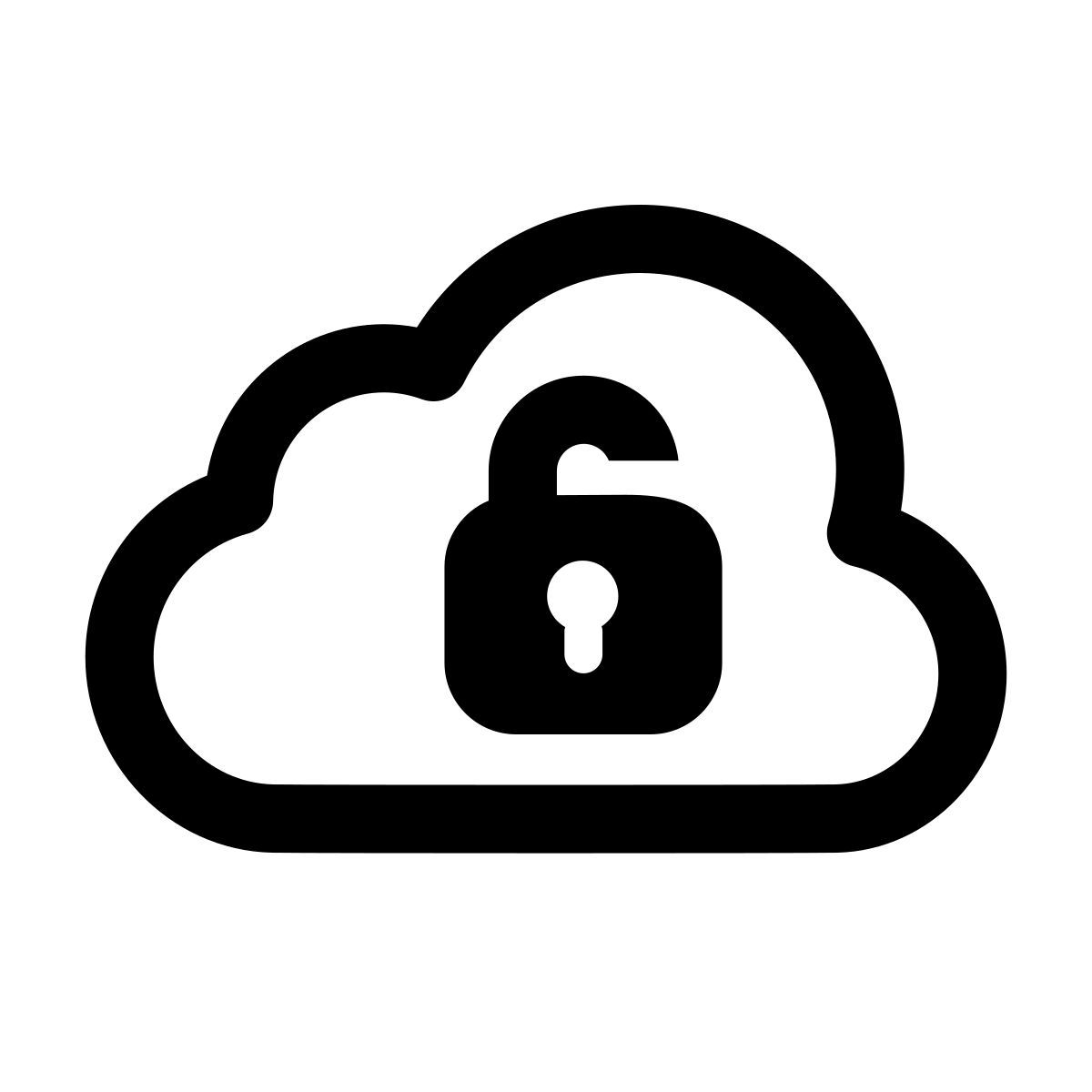 apple sf regular style nube pública icon