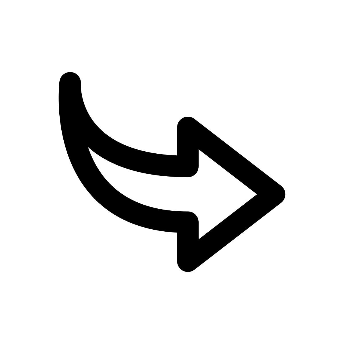 apple sf regular style curved arrow icon