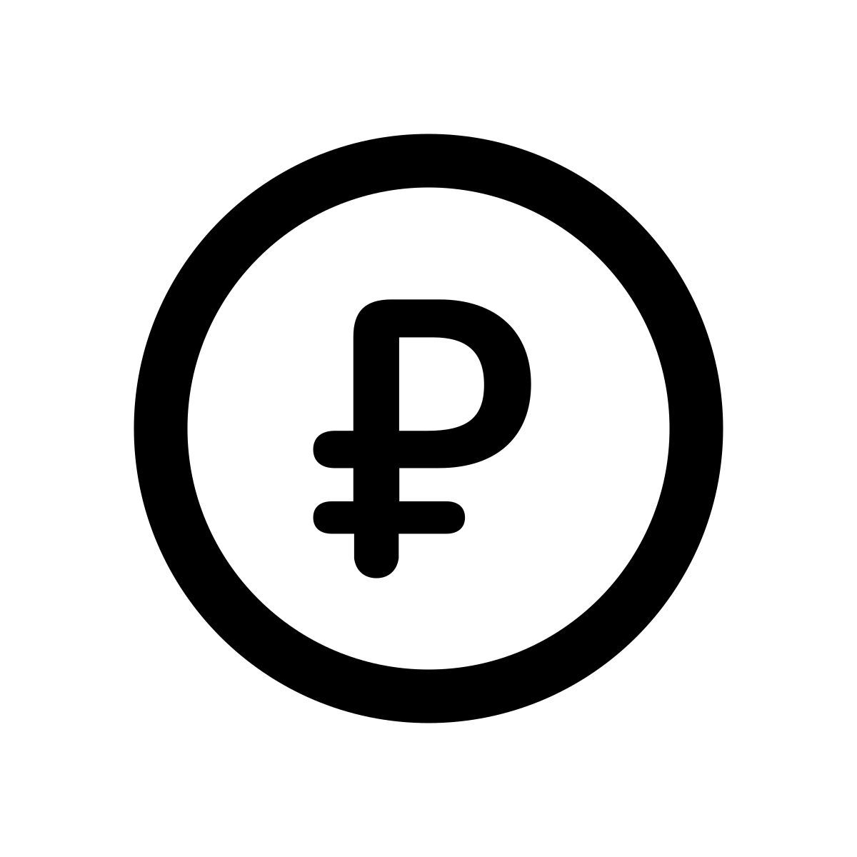 apple sf regular style rublo icon