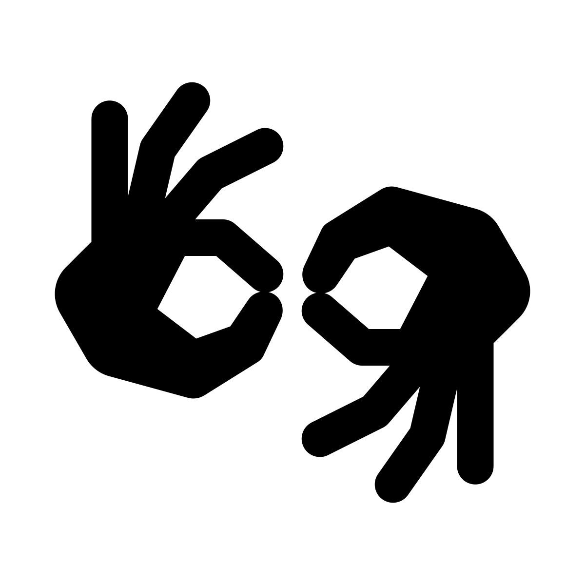 apple sf regular style sign language icon