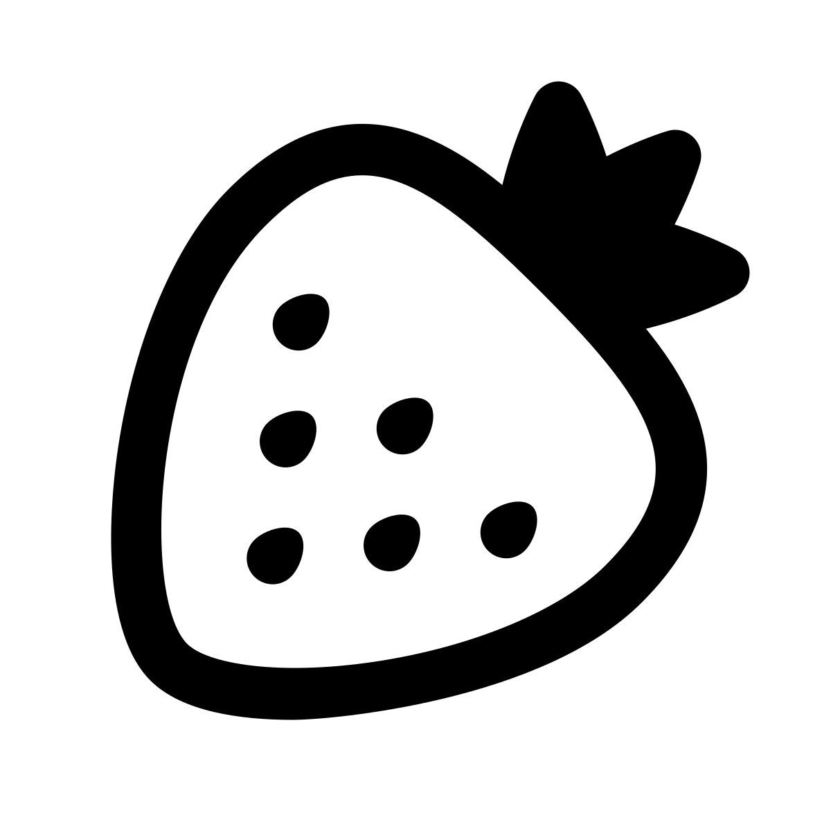apple sf regular style strawberry icon