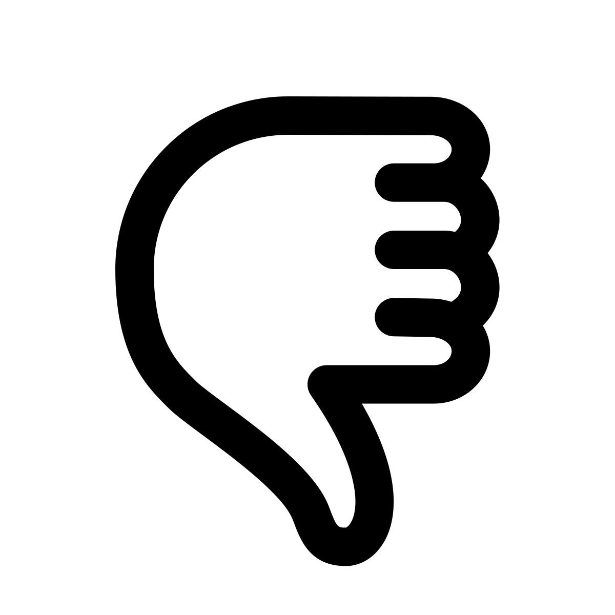 apple sf regular style daumen runter icon