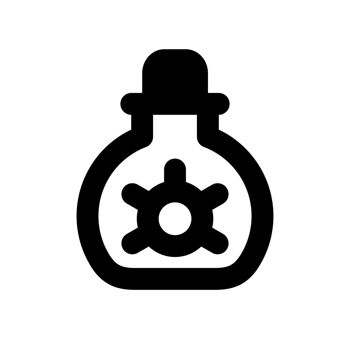 apple sf regular style fläschchen virus icon