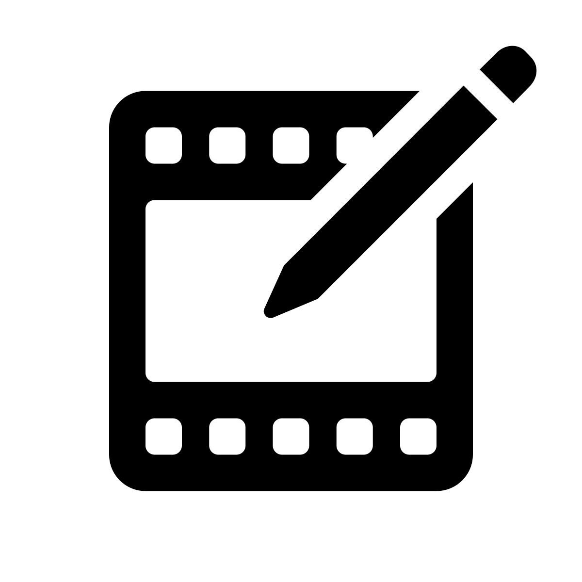 apple sf regular style video editing icon