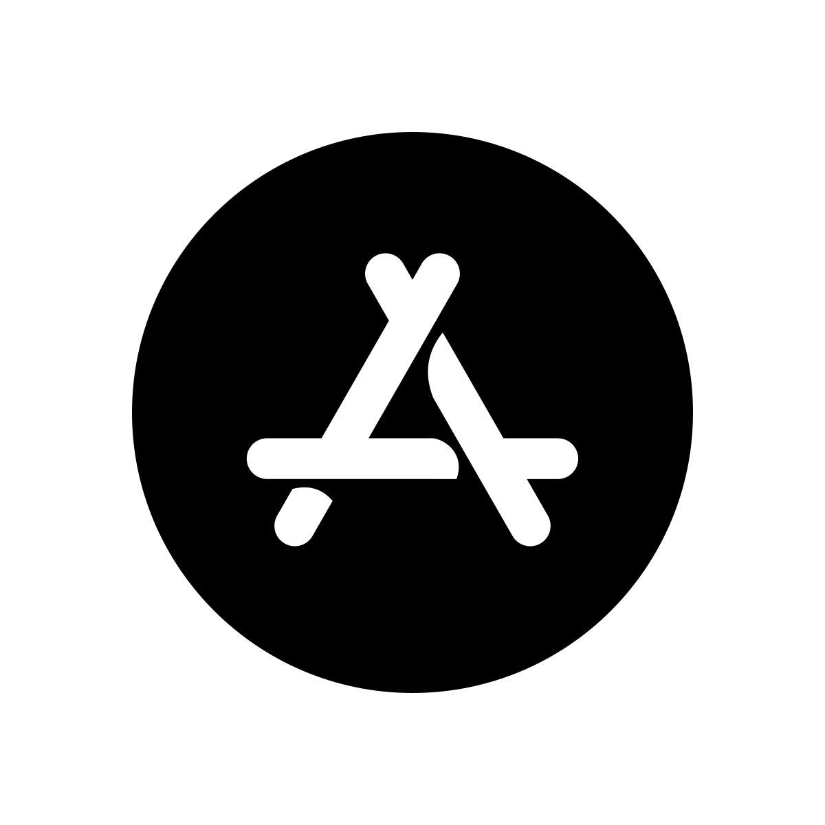 apple sf ultralight filled style app store icon