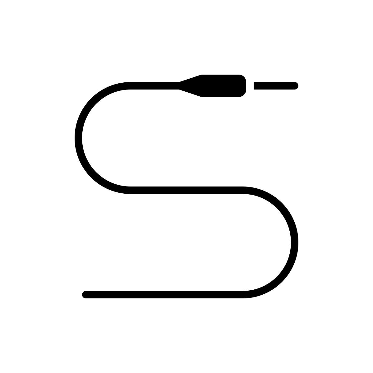 apple sf ultralight filled style audio cable icon