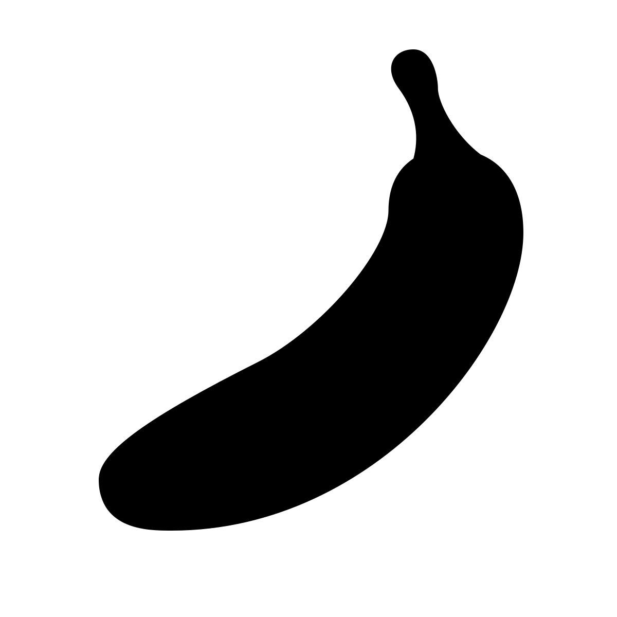 apple sf ultralight filled style plátano icon