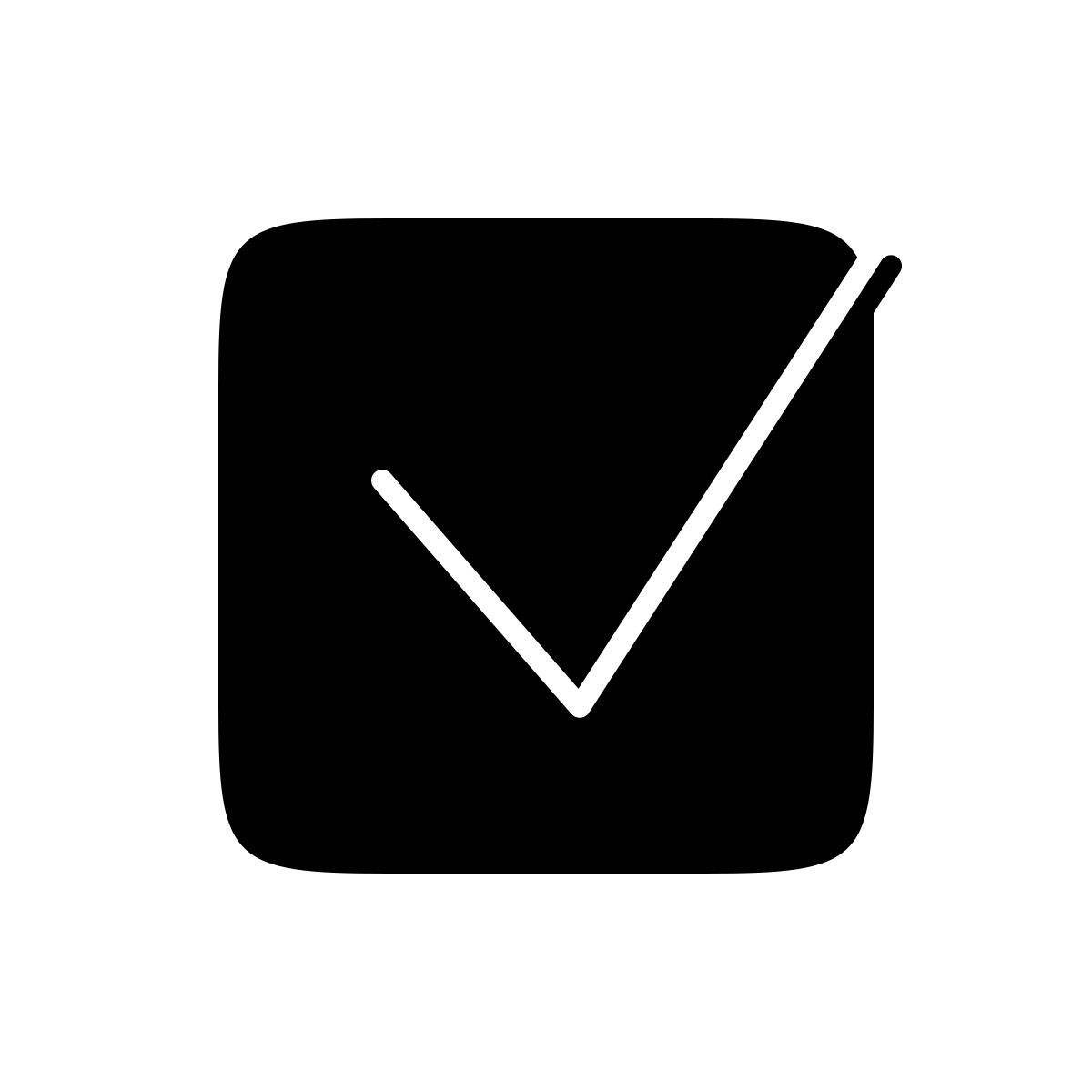 apple sf ultralight filled style 选中的复选框2 icon