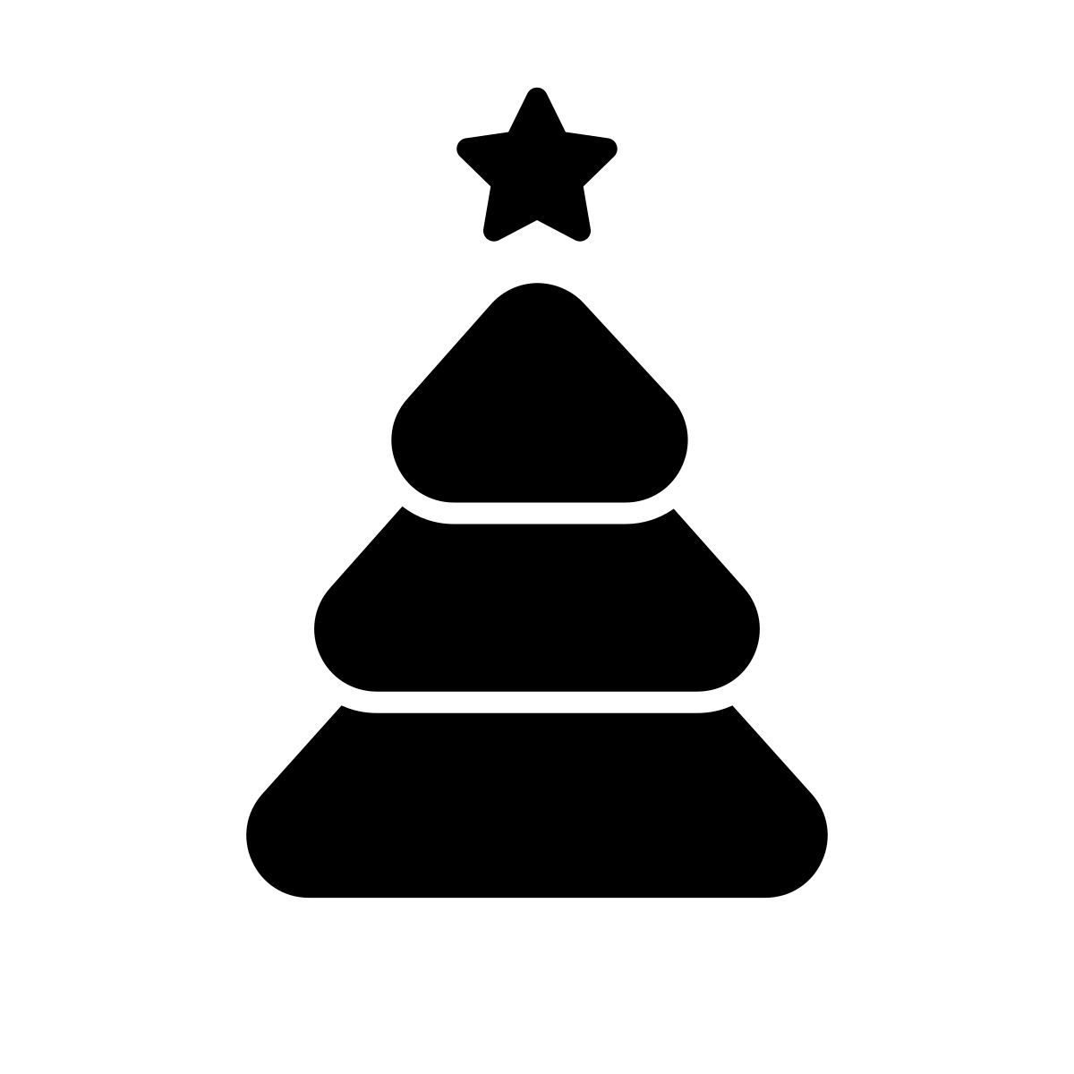 apple sf ultralight filled style christmas tree icon