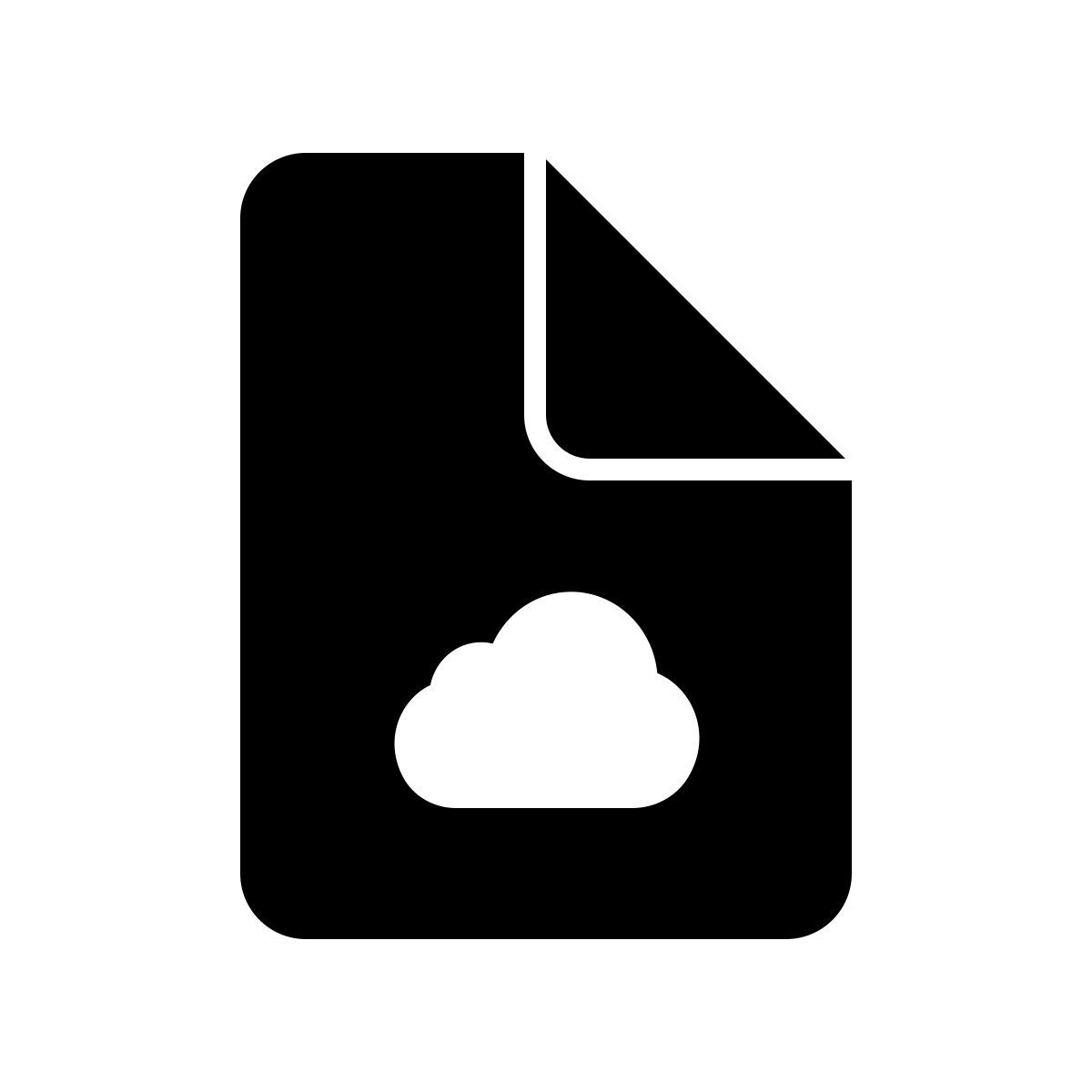 apple sf ultralight filled style cloud file icon