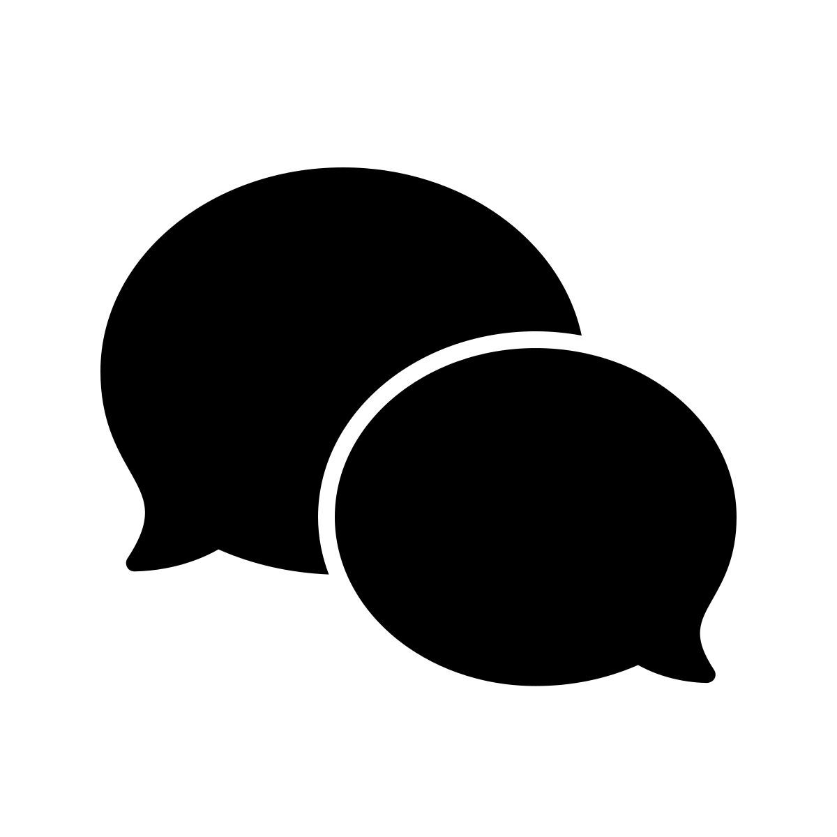 icono comunicación apple sf ultralight filled estilo