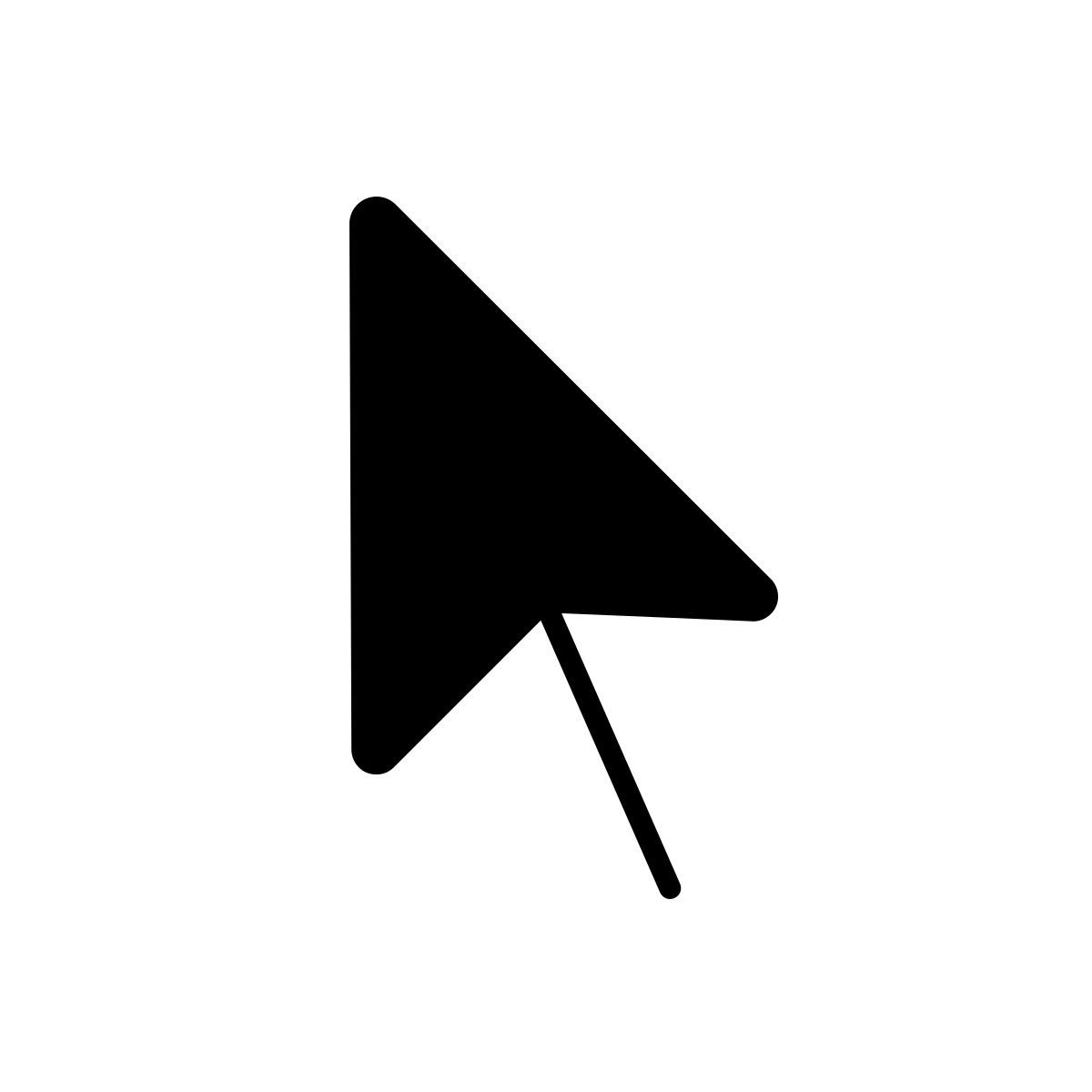 icono cursor apple sf ultralight filled estilo