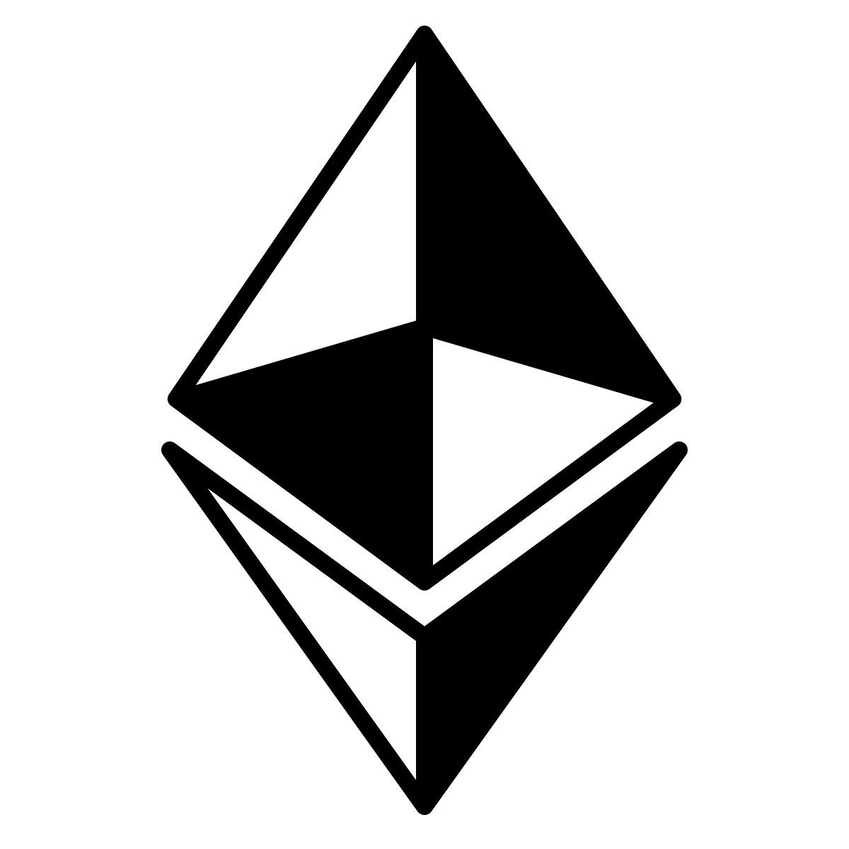apple sf ultralight filled style ethereum icon
